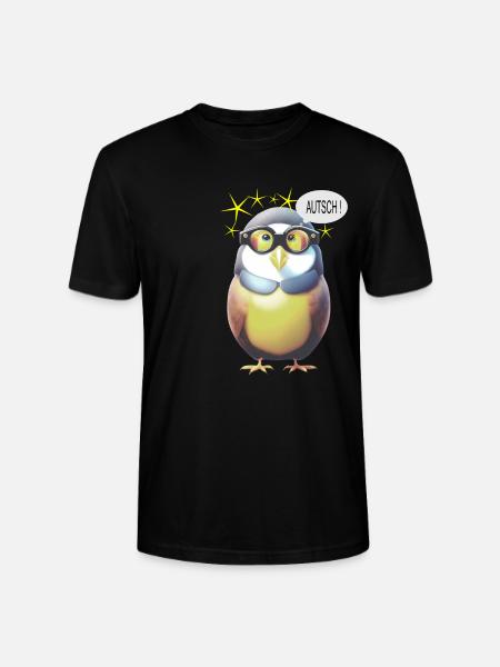 Lustiger Vogel mit Brille - Stanley/Stella Unisex Bio-T-Shirt CRAFTER - Schwarz