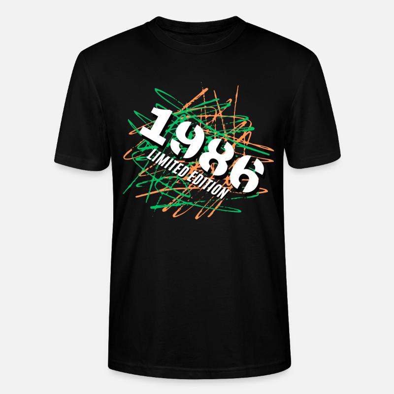 Édition limitée 1986 - T-shirt bio CRAFTER Stanley Stella Unisexe - noir