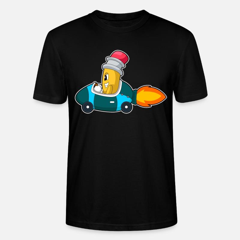 Voiture crayon - T-shirt bio CRAFTER Stanley Stella Unisexe - noir
