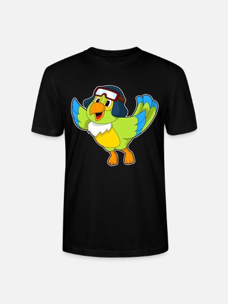 Parrot Pilot Pilot Cap - Stanley/Stella CRAFTER Unisex Organic T-Shirt - black