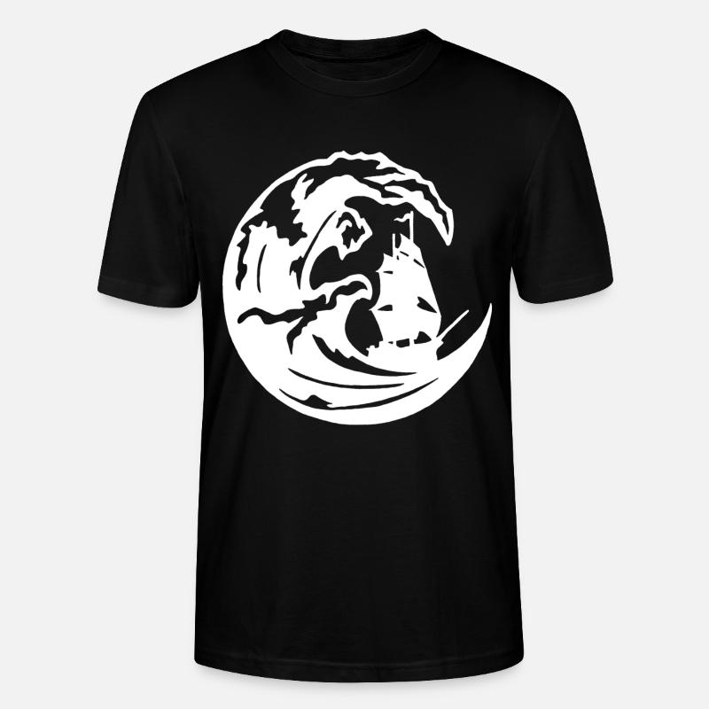 The Great White Wave - Stanley/Stella CRAFTER Unisex Organic T-Shirt - black