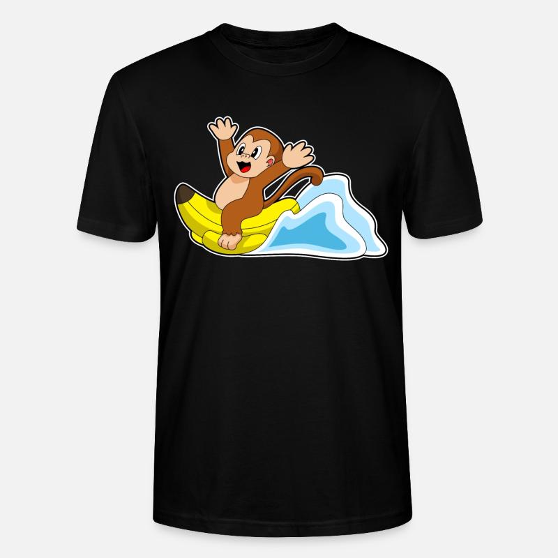 Singe Banane - T-shirt bio CRAFTER Stanley Stella Unisexe - noir