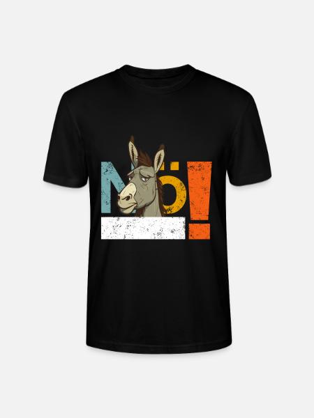 Esel Statement Lustig NÖ! - Stanley/Stella Unisex Bio-T-Shirt CRAFTER - Schwarz
