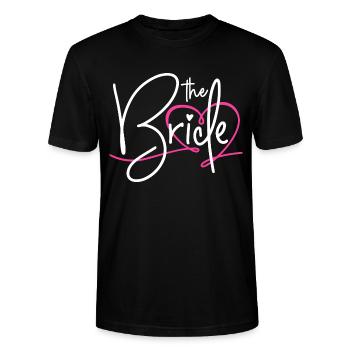 LA MARIÉE - ENTERREMENT DE VIE DE JEUNE FILLE 2025 - T-shirt bio CRAFTER Stanley Stella Unisexe - noir - Devant - Alina (178cm) & Michal (187cm)