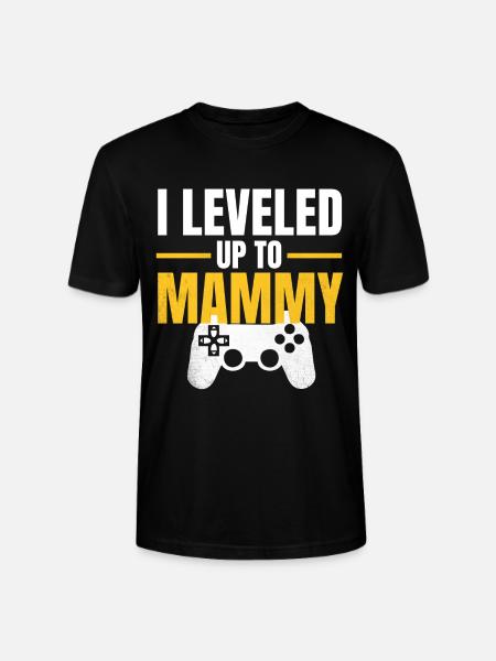 Level Up Mama Gamer - Stanley/Stella CRAFTER Unisex Organic T-Shirt - black