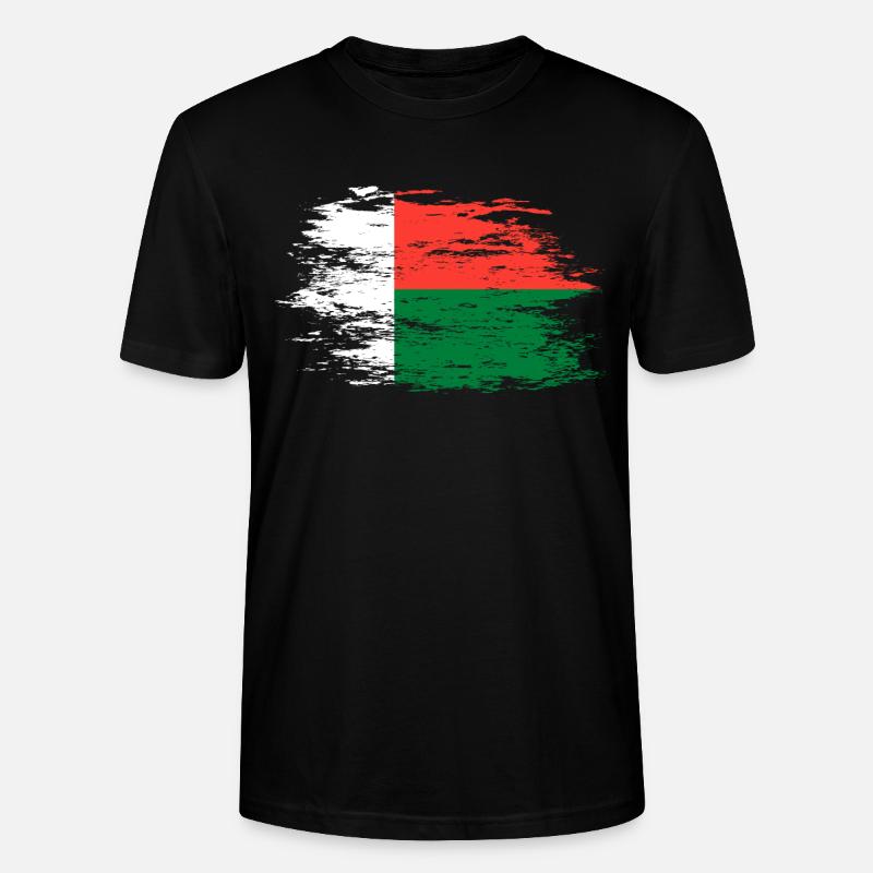 Drapeau de Madagascar utilisé - T-shirt bio CRAFTER Stanley Stella Unisexe - noir