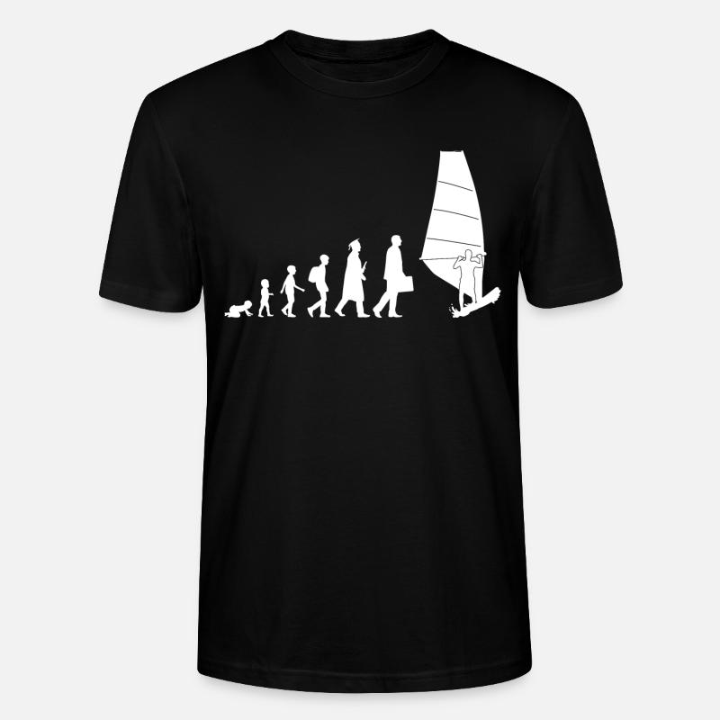 Évolution de la planche à voile - T-shirt bio CRAFTER Stanley Stella Unisexe - noir