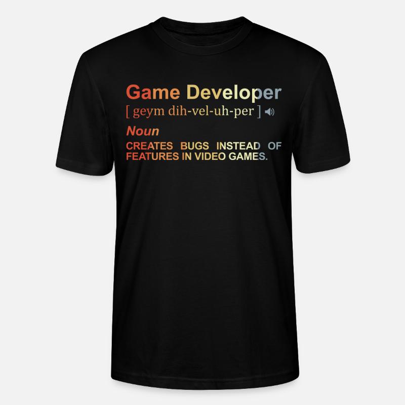 Game Developer Definition - Stanley/Stella CRAFTER Unisex Organic T-Shirt - black