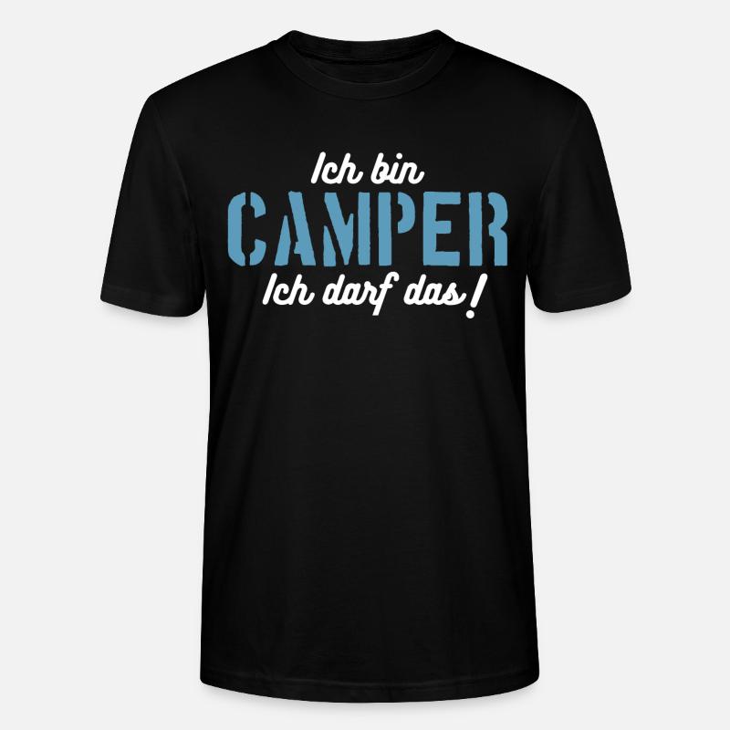Ich bin Camper, ich darf das! - Stanley/Stella Unisex Bio-T-Shirt CRAFTER - Schwarz