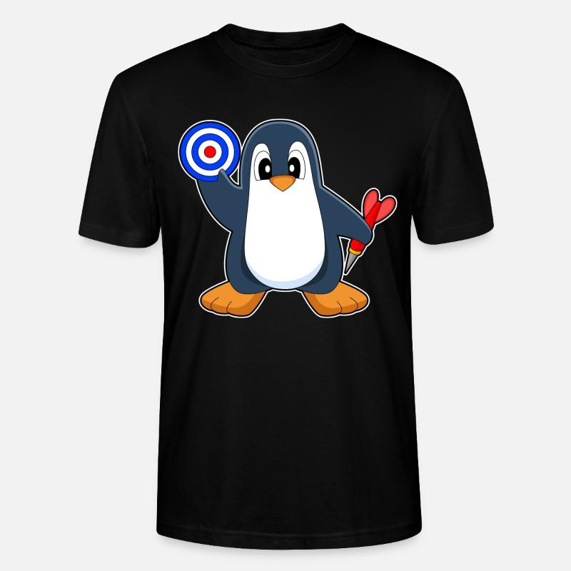 Cible de fléchettes Penguin Dart - T-shirt bio CRAFTER Stanley Stella Unisexe - noir