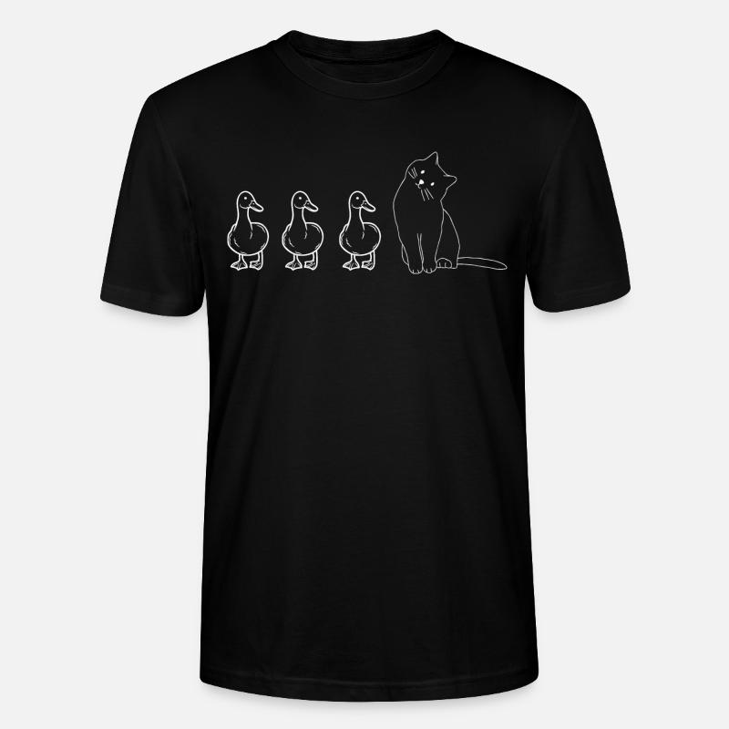 Animaux mignons canards et chat - T-shirt bio CRAFTER Stanley Stella Unisexe - noir