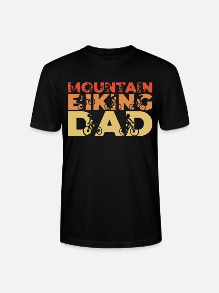 Funny mountain biker father - Stanley/Stella CRAFTER Unisex Organic T-Shirt - black