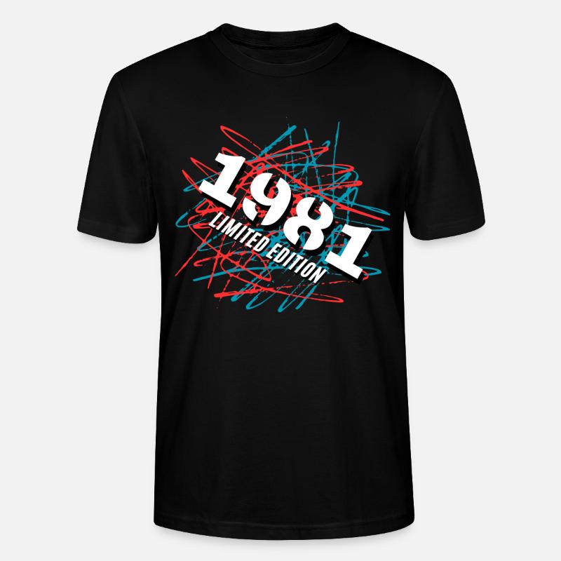 1981 Édition limitée - T-shirt bio CRAFTER Stanley Stella Unisexe - noir