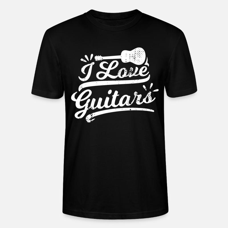 I Love Guitars - Stanley/Stella Unisex Bio-T-Shirt CRAFTER - Schwarz