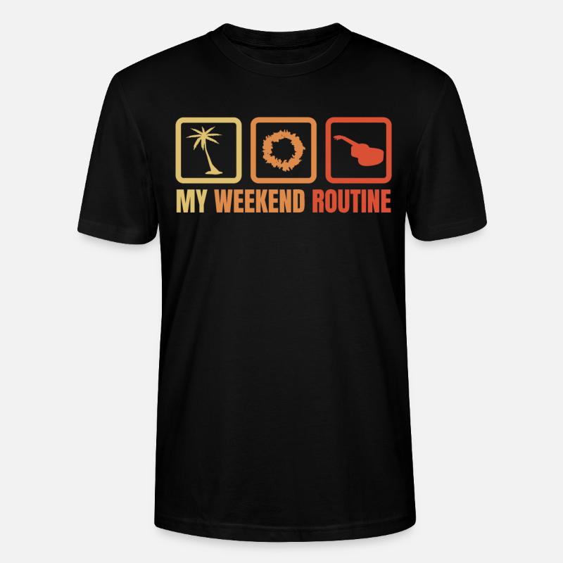 Ma routine du week-end - T-shirt bio CRAFTER Stanley Stella Unisexe - noir
