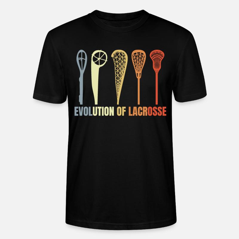 Evolution of Lacrosse - Stanley/Stella Unisex Bio-T-Shirt CRAFTER - Schwarz