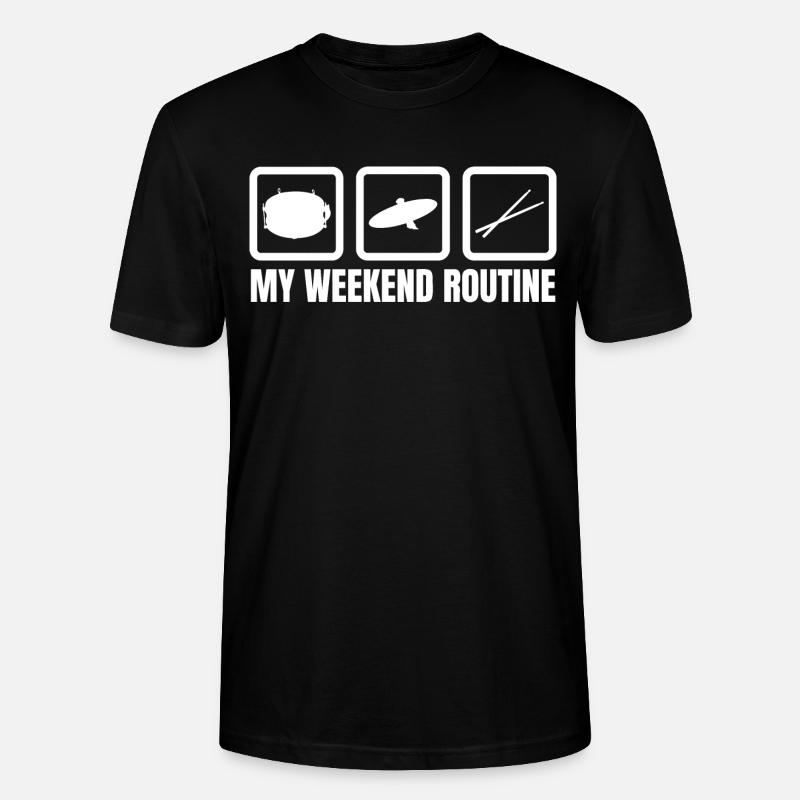 Schlagzeuger Wochenendroutine - Stanley/Stella Unisex Bio-T-Shirt CRAFTER - Schwarz