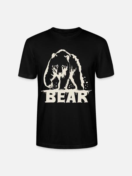 Bären-Pawing [Weiß] - Stanley/Stella Unisex Bio-T-Shirt CRAFTER - Schwarz
