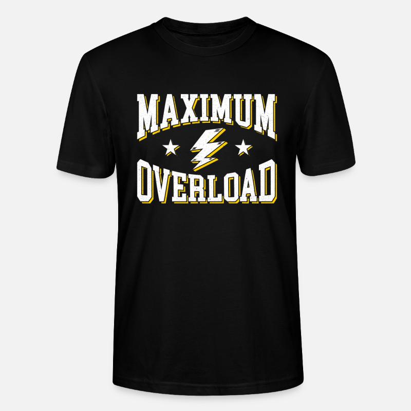 Maximum Overload Bold Retro Print - Stanley/Stella CRAFTER Unisex Organic T-Shirt - black