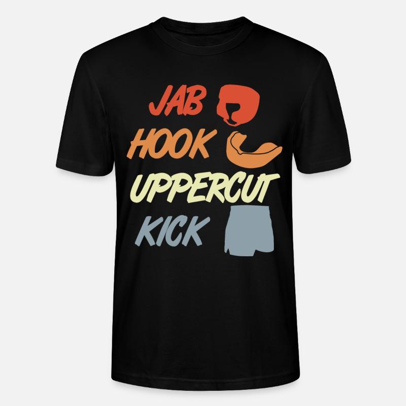 Jab Hook Uppercut Kick - Stanley/Stella Unisex Bio-T-Shirt CRAFTER - Schwarz