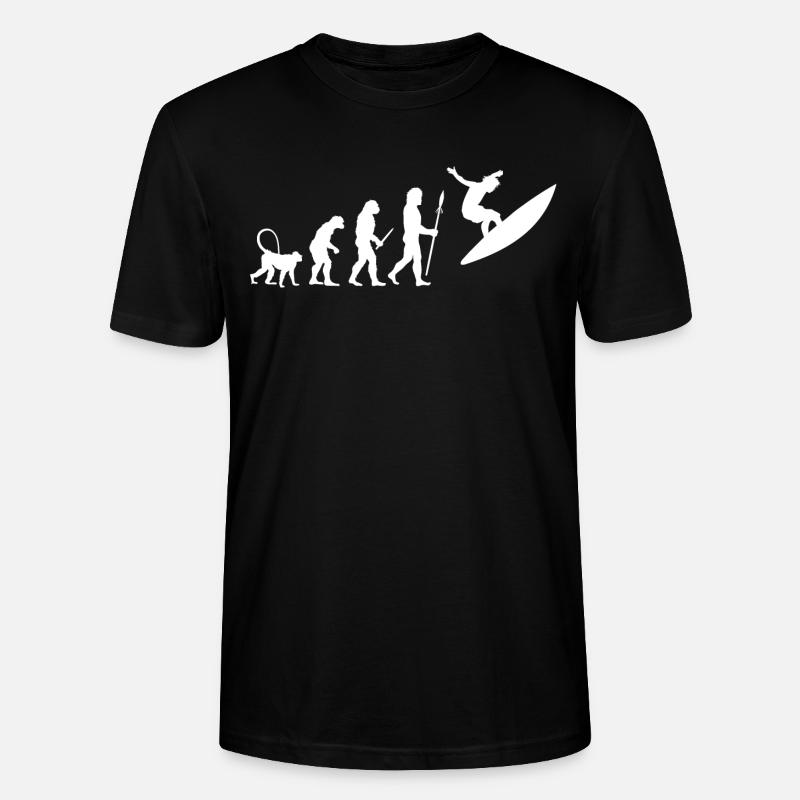 Évolution du surf - T-shirt bio CRAFTER Stanley Stella Unisexe - noir