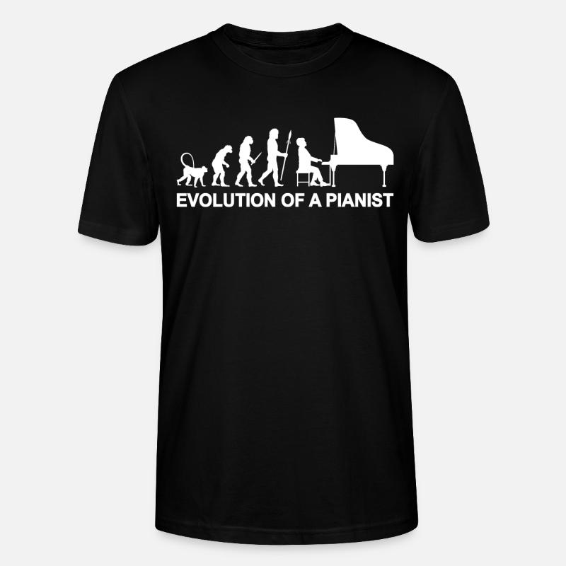 Évolution d’un pianiste - T-shirt bio CRAFTER Stanley Stella Unisexe - noir