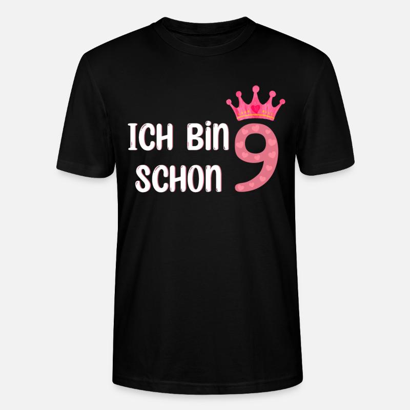 Ich bin schon 9 - Stanley/Stella Unisex Bio-T-Shirt CRAFTER - Schwarz