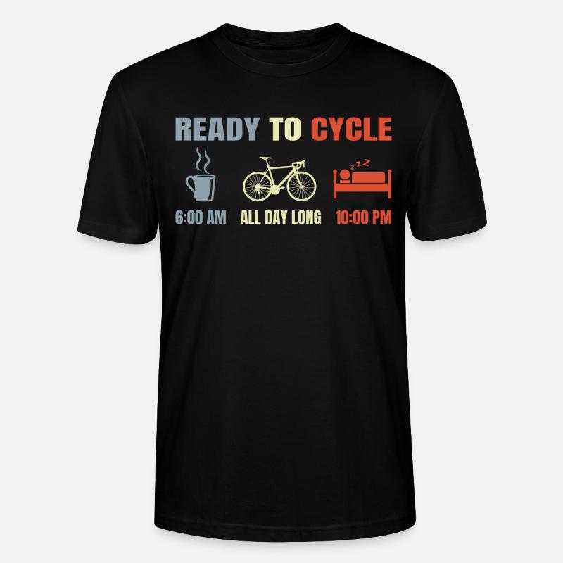 Cyclists schedule - Stanley/Stella CRAFTER Unisex Organic T-Shirt - black