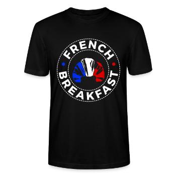 French Breakfast - Stanley/Stella CRAFTER Unisex Organic T-Shirt - black - Front - Alina (178cm) & Michal (187cm)