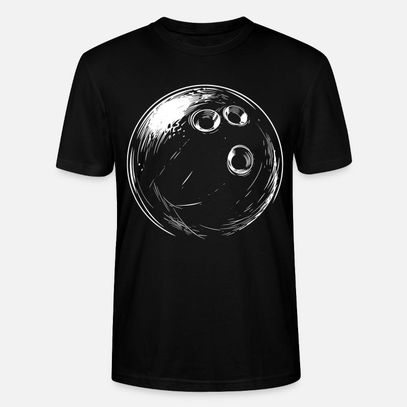 Dessin de boule de bowling - T-shirt bio CRAFTER Stanley Stella Unisexe - noir