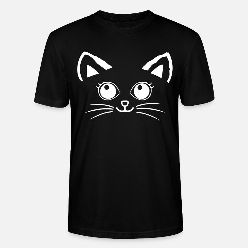 Visage de chat - T-shirt bio CRAFTER Stanley Stella Unisexe - noir