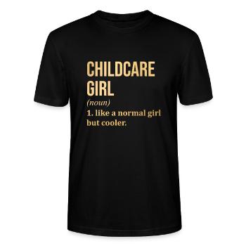 Garde d’enfants Garde d’enfants Garde d’enfants - T-shirt bio CRAFTER Stanley Stella Unisexe - noir - Devant - Alina (178cm) & Michal (187cm)