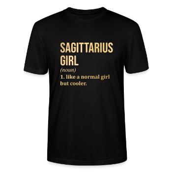 Sagittaire - T-shirt bio CRAFTER Stanley Stella Unisexe - noir - Devant - Alina (178cm) & Michal (187cm)