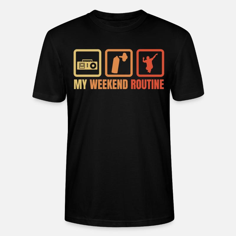 Break Dancer Wochenendroutine - Stanley/Stella Unisex Bio-T-Shirt CRAFTER - Schwarz