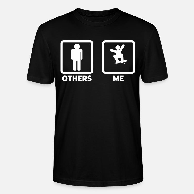 Skateboarding Strichmännchen - Stanley/Stella Unisex Bio-T-Shirt CRAFTER - Schwarz