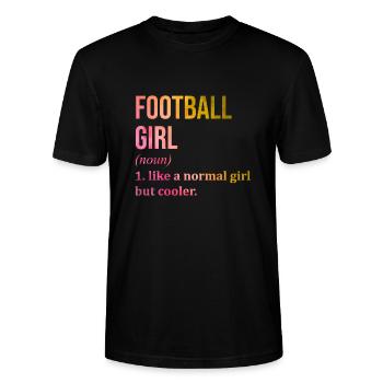Football Football Football - T-shirt bio CRAFTER Stanley Stella Unisexe - noir - Devant - Alina (178cm) & Michal (187cm)