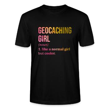 Geocache Geocache Geocache - Stanley/Stella CRAFTER Unisex Organic T-Shirt - black - Front - Alina (178cm) & Michal (187cm)