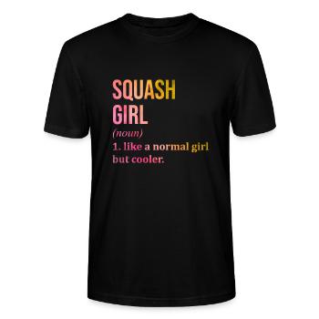 Squash Squash Squash - Stanley/Stella CRAFTER Unisex Organic T-Shirt - black - Front - Alina (178cm) & Michal (187cm)