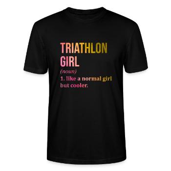Triathlon Triathlon Triathlon - Stanley/Stella CRAFTER Unisex Organic T-Shirt - black - Front - Alina (178cm) & Michal (187cm)