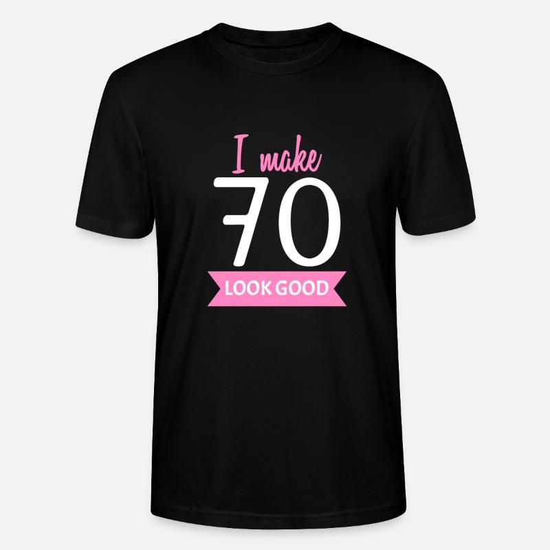 70 ans de grand-mère - T-shirt bio CRAFTER Stanley Stella Unisexe - noir