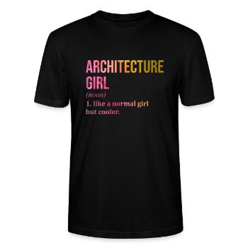 Architecture Architecture Architecture - T-shirt bio CRAFTER Stanley Stella Unisexe - noir - Devant - Alina (178cm) & Michal (187cm)