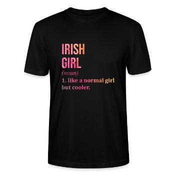 Irlande - T-shirt bio CRAFTER Stanley Stella Unisexe - noir - Devant - Alina (178cm) & Michal (187cm)