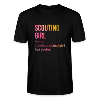 Scout Scout Scout - Stanley/Stella CRAFTER Unisex Organic T-Shirt - black - Front - Alina (178cm) & Michal (187cm)