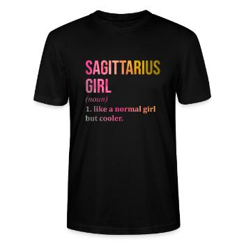 Sagittaire - T-shirt bio CRAFTER Stanley Stella Unisexe - noir - Devant - Alina (178cm) & Michal (187cm)