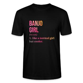 Banjo Banjo Banjo - Stanley/Stella CRAFTER Unisex Organic T-Shirt - black - Front - Alina (178cm) & Michal (187cm)