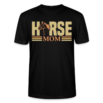 Maman cheval vintage de l’Ouest - T-shirt bio CRAFTER Stanley Stella Unisexe - noir - Devant - Alina (178cm) & Michal (187cm)