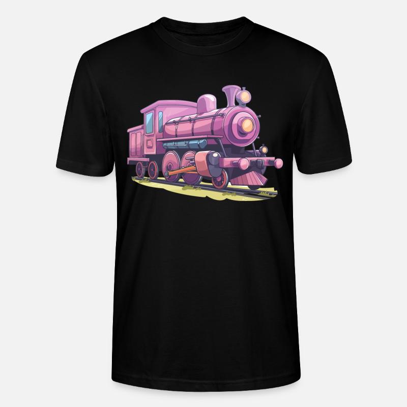 Lokomotive Comic Look - Stanley/Stella Unisex Bio-T-Shirt CRAFTER - Schwarz
