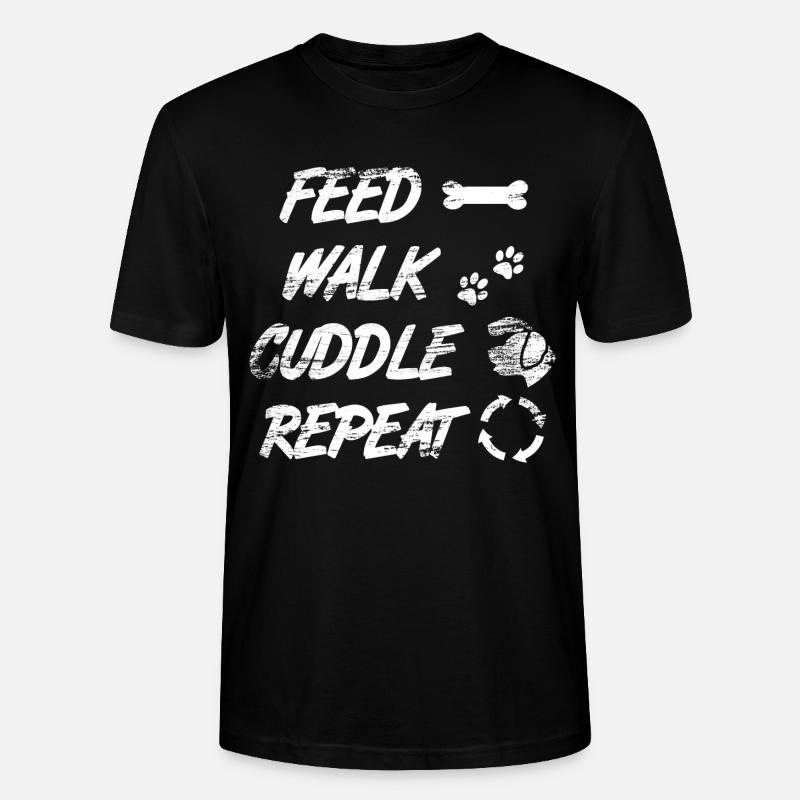 Feed Walk Cuddle Repeat - Stanley/Stella Unisex Bio-T-Shirt CRAFTER - Schwarz