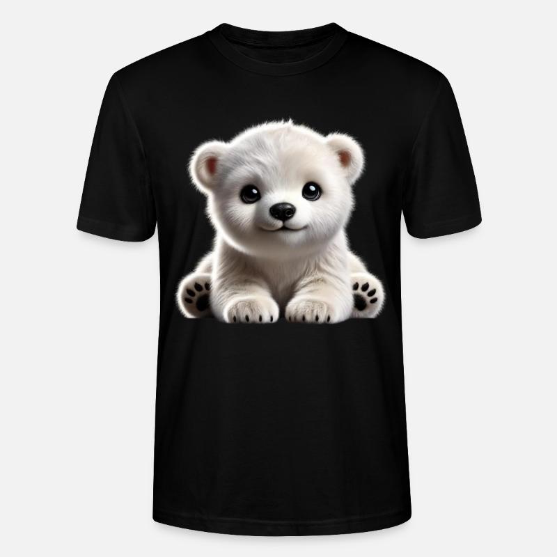 Niedliches Eisbärenjunges-Design - Stanley/Stella Unisex Bio-T-Shirt CRAFTER - Schwarz