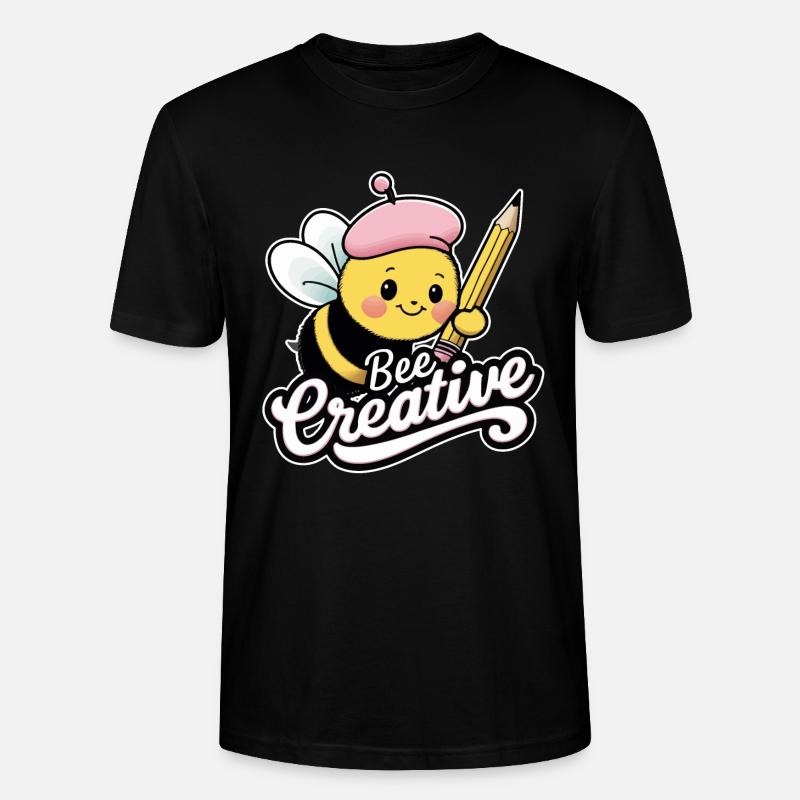 kreative Biene Bee be creative - Stanley/Stella Unisex Bio-T-Shirt CRAFTER - Schwarz